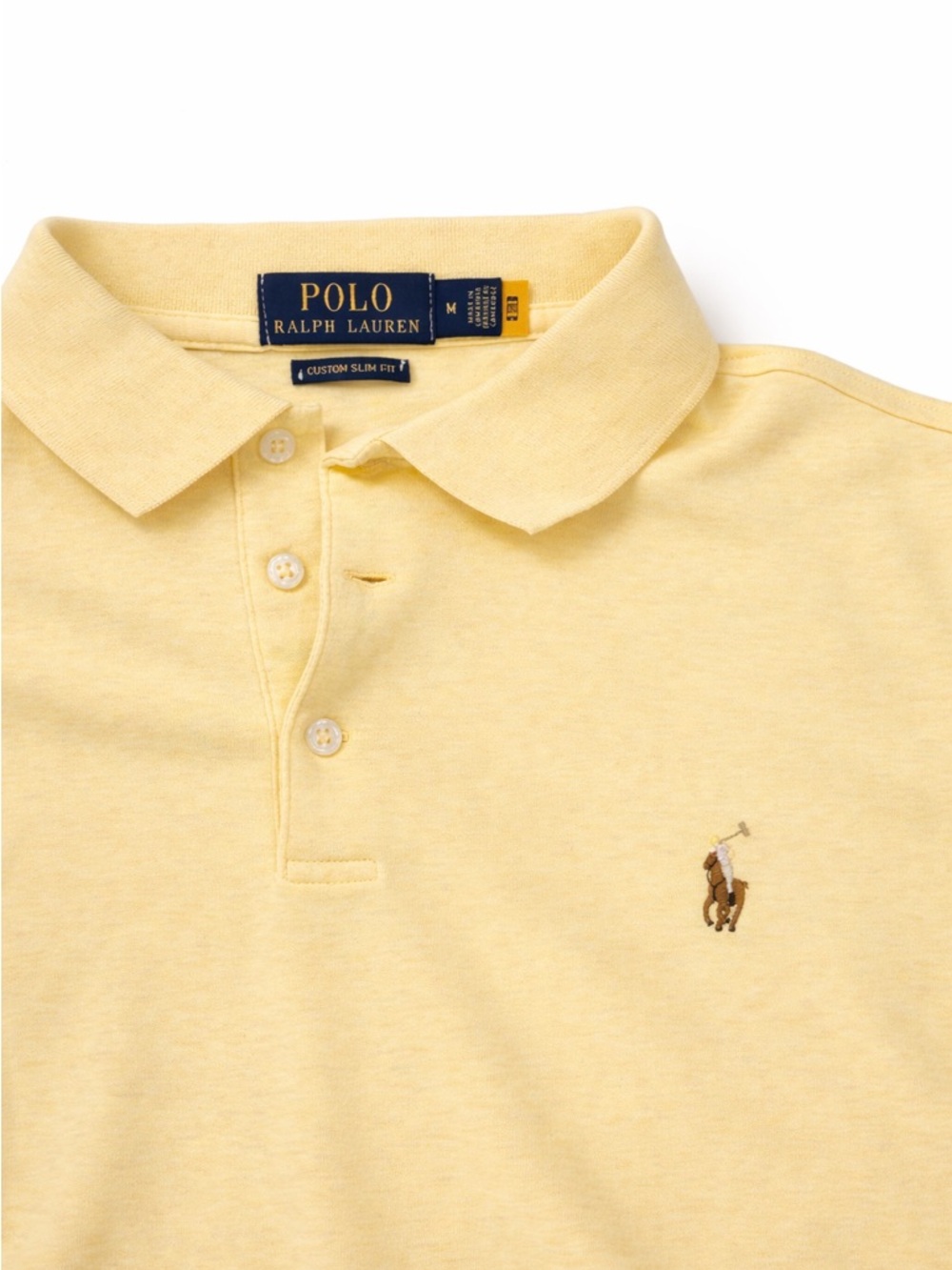 Polo by Ralph Lauren Yellow Polo Shirt with Embroidered Pony
